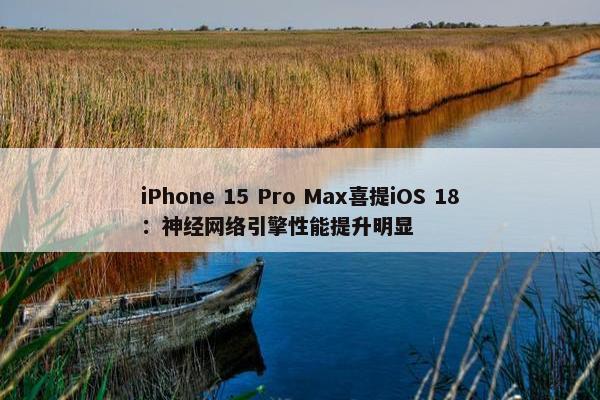 iPhone 15 Pro Max喜提iOS 18：神经网络引擎性能提升明显