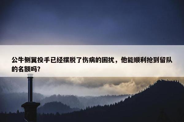 公牛侧翼投手已经摆脱了伤病的困扰，他能顺利抢到留队的名额吗？